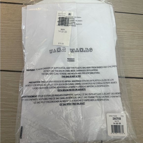 Brand new size small Calvin Klein Men's Crisp White Dress Shirt - Picture 4 of 4